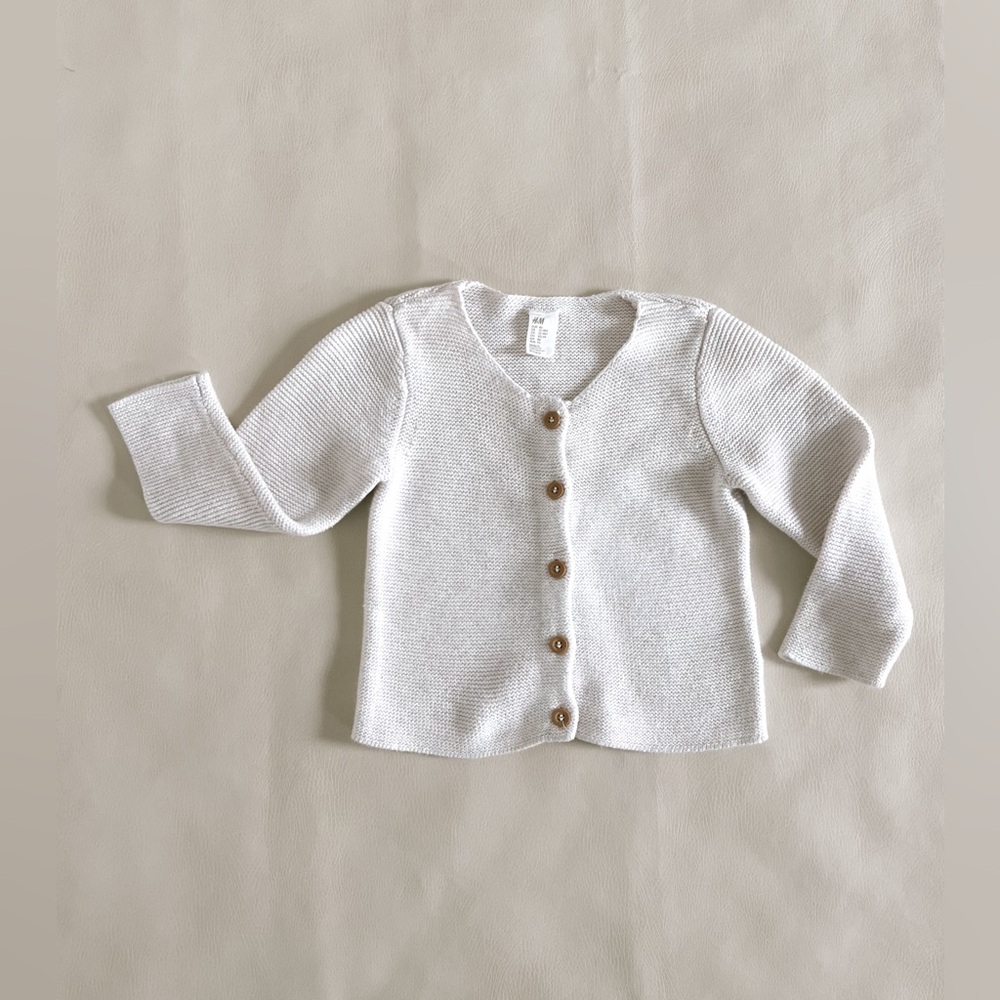 H&M Knit Cardigan - Cream 12-18 VGUC
